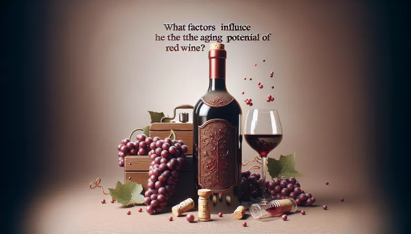 What factors influence the aging potential of a red wine?