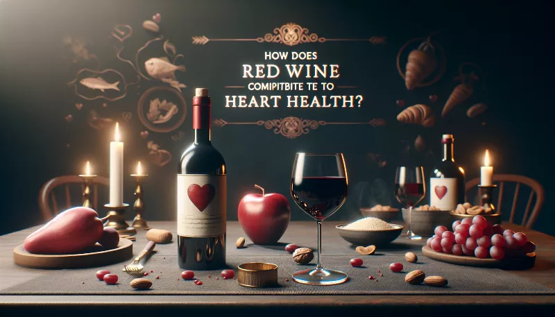 How does red wine contribute to heart health?