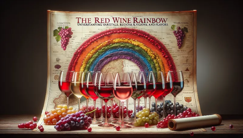 The Red Wine Rainbow: Understanding Varietals, Regions, and Flavors