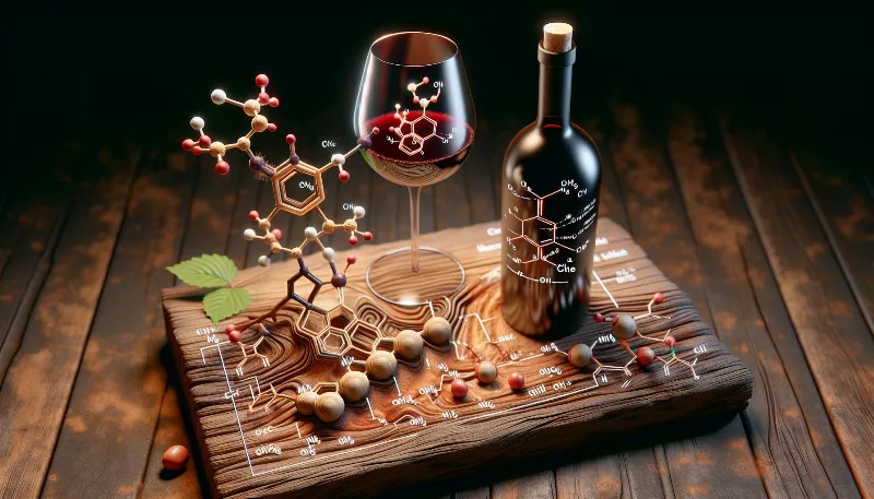 What chemical changes occur in red wine during the aging process?