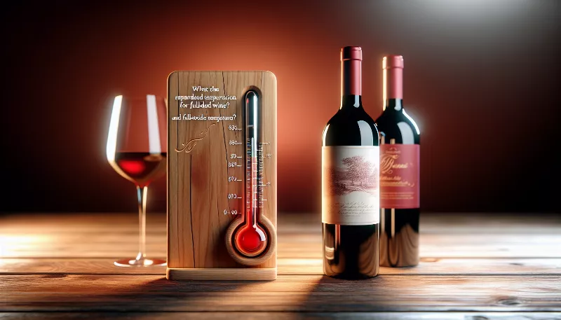 What is the recommended serving temperature for full-bodied red wines?